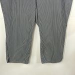 Lane Bryant  The Allie Crop Pants gray white stripes size 20 Photo 2