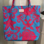 Lilly Pulitzer For Estee Lauder Tote Bag Blue Red Photo 2