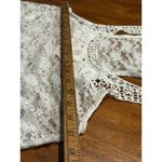 White Lace Tank Top Large WR L Racerback Shirt Blouse Photo 5