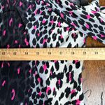 White Birch Stylish Leopard Print Cold Shoulder Top with Pink Highlights L Photo 2