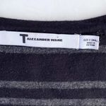 Alexander Wang T by navy blue striped asymmetric stretch-modal dress size XS Photo 5