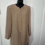 Ann Taylor Vintage Tan Formal 100% Silk Jacket Dress Size 10 EUC Photo 2