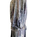 Ba&sh Salina Metallic Mini Dress Lighweight Knit Silver Open Back 3 Large EUC Photo 7