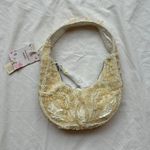 ZARA Viral white ivory Pearl floral Beaded Shoulder Bag with sequins /rhinestones and 3D flowers in the beads Photo 0