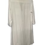 Midnight sky  White Button-Up Shirt Dress Photo 1