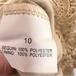 TFNC Paris Dress gold sequin sheer fully lined party mini dress size size 10 Photo 10