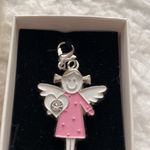 Little Guardian angel pendant for child or adult Crystal pink white Germany Photo 3