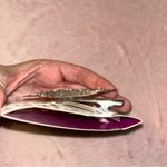 Conair Sophisticates metallic filigree flower hair clip with rhinestone accents Silver Photo 3