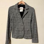 Aeropostale Black and White Fleece Lined Blazer Jacket Photo 0