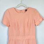 Theory Inessa Jubilee Peach Coral Pink Gold Zipper Form Fitting Size 4 Mini Photo 4