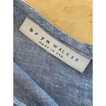Bryn Walker Blue Linen Sleeveless Button Back Top Size S Made in USA Photo 2