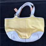 Coach Vintage  Yellow and White Shoulder Bag Photo 1