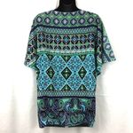 Chico's Chico’s Black Label Blue Green & Black Tunic Top Size 00 XS 2 Photo 5