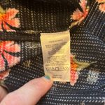 Loft 𝅺 EUC Black Pink Floral Gold Metallic Long Sleeve Blouse Sz XS Photo 4