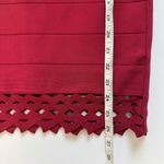 Susana Monaco  Burgundy Red Bandage Eyelet Off Shoulder Dress Size Medium NWT Photo 5