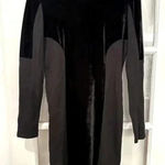 Carmen Marc Valvo Vintage Black Velvet Cocktail Whimsigoth Midi Dress Size 6 S Photo 0