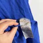 Haris Cotton 100% Linen Blue Dress Size Medium Photo 10