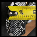 Black & White Synthetic Snakeskin Pattern belt with Gold buckle Photo 3