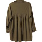Anthropologie Ro&De Military Green Hi-Lo Blouse Photo 4