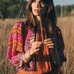 Anthropologie Bhanuni by Jyoti Emilia Beaded Blouse Sz. XS Photo 0