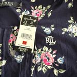 NWT Lauren Ralph Lauren Classic Knit Flutter Sleeve Gown size XS Blue Photo 1