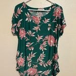 Jon & anna Green Ruffled Short Sleeve Blouse Photo 0