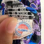 Vintage Wilroy Rare Purple Blue Floral Paisley Satin Long Sleeve Blouse Size 10 Photo 9