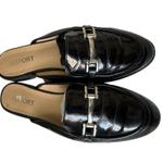 REPORT Quade Women’s Black Patent Leather Mule Loafers Size 8 Slip Photo 2