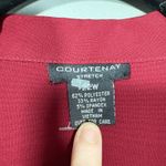 Courtenay NWT Burgundy Zip Front Stretch Blazer Jacket Photo 5