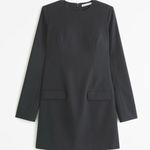 Abercrombie & Fitch ABERCOMBIE & FITCH WOMEN'S BLACK LONG SLEEVE TAILORED MINI DRESS SZ LP Photo 1