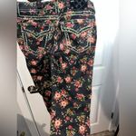 Miss Me  Womens Cargo Ankle Skinny Jeans Black Multicolor Floral Stretch Denim 30 Photo 2