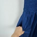 Madewell  The Petite Melody Scoopback Smocked Midi Dress Blue Moon Small NWT Photo 13