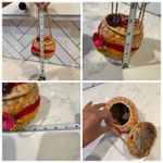 vintage handmade woven bucket basket purse bohemian coastal, or cottagecore mini Photo 13