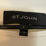 St. John  Womens Asymmetrical Neck‎ Short Sleeves Sweater Blue Shirt Size P Photo 4