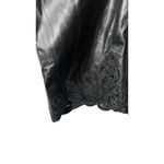 Chico's NEW Faux Leather Cutwork Hem Trousers Curvy Black Size 16 XL Photo 12