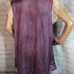 Vintage Society Lingerie Dark Lilac Sleep Shirt Lace Shoulders Medium Photo 5