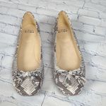 Stuart Weitzman  snakeskin tassle ballet flat shoes size 7.5 Photo 1