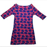 Lilly Pulitzer  CASSIE KISSY PINK TUSK IN SUN COTTON 3/4 SLEEVE PULLOVER DRESS S Photo 3