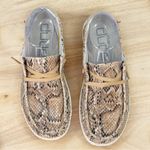 Hey Dude  Wendy Python Snake Print Canvas Slip On Loafers Light Rose‎ Tan 6 Photo 3