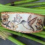 Hummingbird Handmade Artisan  Copper Open Cuff Bangle Bracelet Photo 0