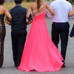 Hot Pink One Sholder Sparkly Prom Dress Size 2 Photo 1