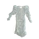 FOR LOVE & LEMONS Pearl Mesh Ruched Sheer Dress Size Small White Photo 8