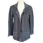 Benedetta B. black long sleeve collared soft blazer jacket women's size medium Photo 5
