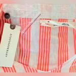Anthropologie Cutout Neon Coral Striped Romper Size XL NEW Beach Summercore Photo 8