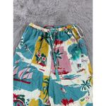 NWT True Destinations Tropical Print Palazzo Pants Wide Leg Beachy Resort Small Blue Photo 4