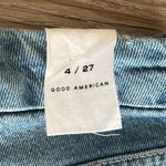 Good American Good Classic Raw Hem Ripped Flare Jeans Photo 9