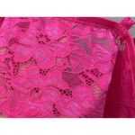 Bozzolo Vintage  Women’s Pink Laced Flower Crop Top size S Strap Blouse Photo 11