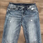 Miss Me  30” Low Rise Boot Cut Distressed Stretch Blue Jeans Size 28 Photo 2