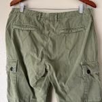 ZARA  Olive Green Cropped Raw Hem Cargo Pants Size 10 Photo 6