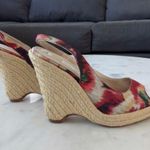 Oscar de la Renta Ikat Slingback peep toes espadrille Wedges 36 multicolor Photo 0